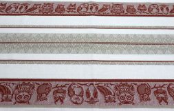 Ткань лен жаккард 50 см арт. 1275-5 (красный)